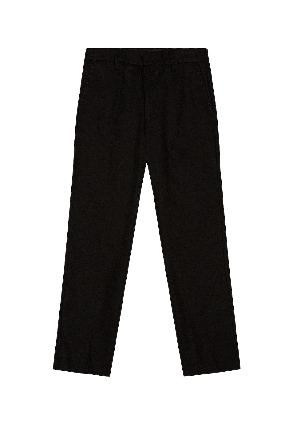 Image 1 of Acne Studios Cotton Twill Straight Leg Trousers in Black