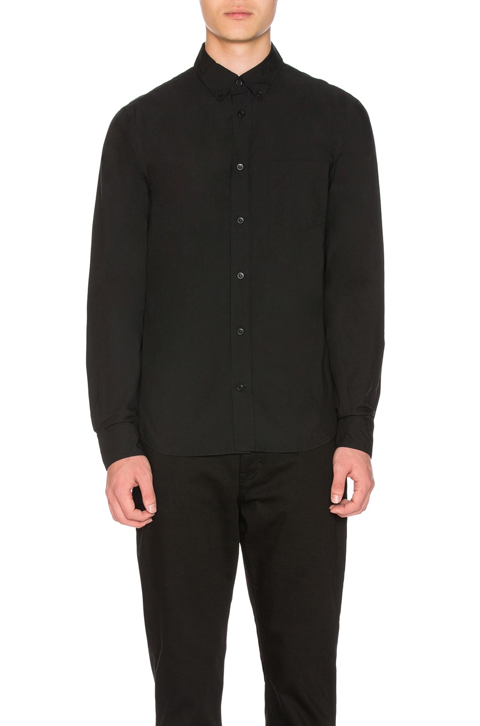 Image 1 of Acne Studios Light Cotton Isherwood Shirt in Black