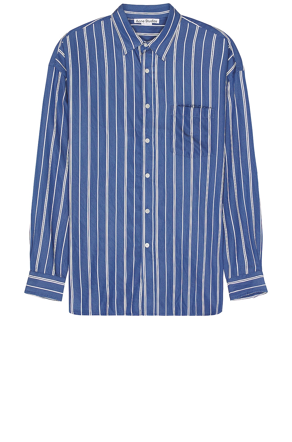 Image 1 of Acne Studios Striped Shirt in Mid Blue