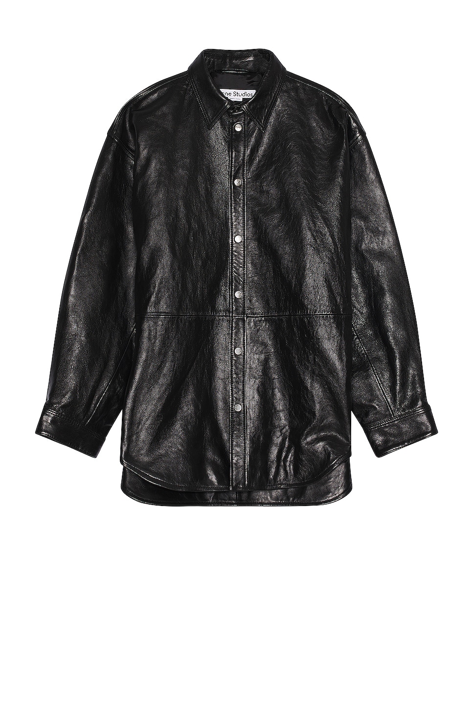 Image 1 of Acne Studios Leather Shirt in Black