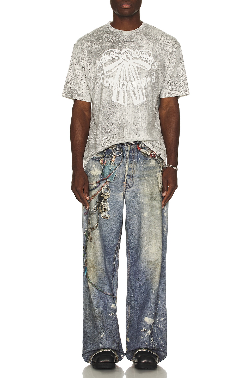 Image 1 of Acne Studios T-Shirt in Faded Black