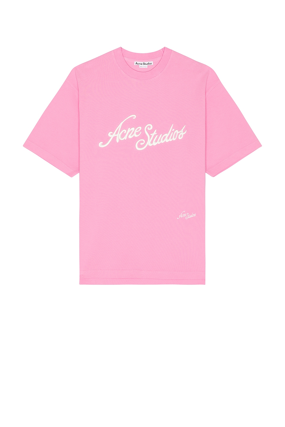 Image 1 of Acne Studios Logo T-Shirt in Bubble Pink