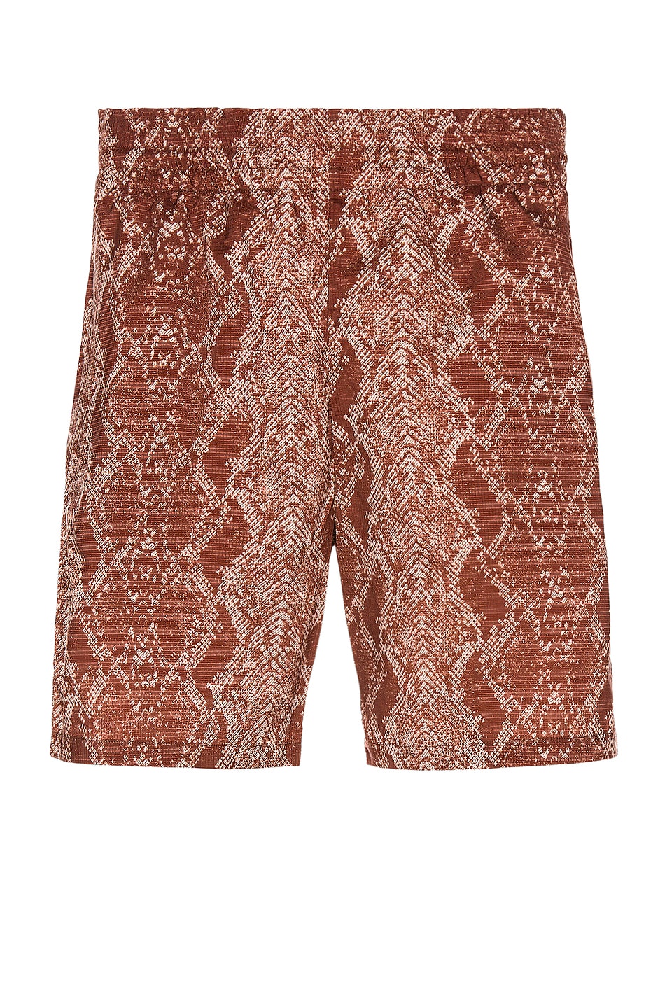Image 1 of Acne Studios Webble Python Print Swim Trunk in Rust Red