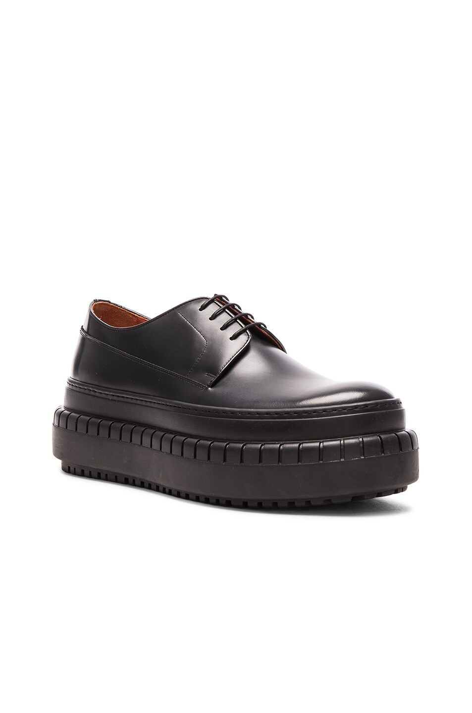 Image 1 of Acne Studios Leather Hover Derbies in Black