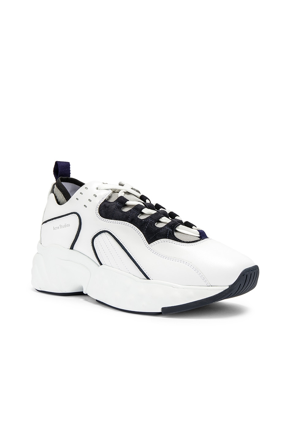 Image 1 of Acne Studios Rockaway Leather Sneakers in Multi White