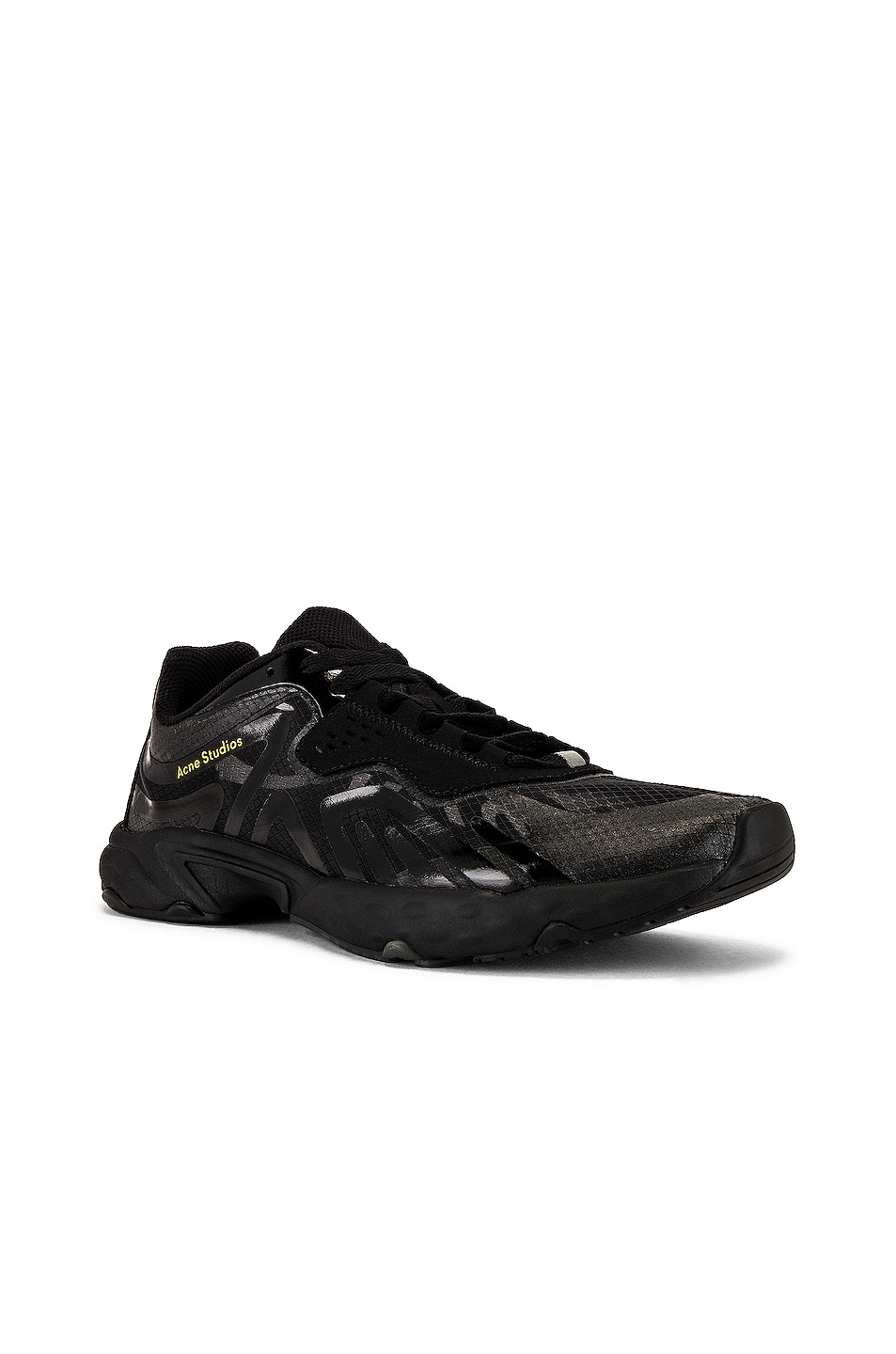 Image 1 of Acne Studios Trail Sneakers in Black & Black