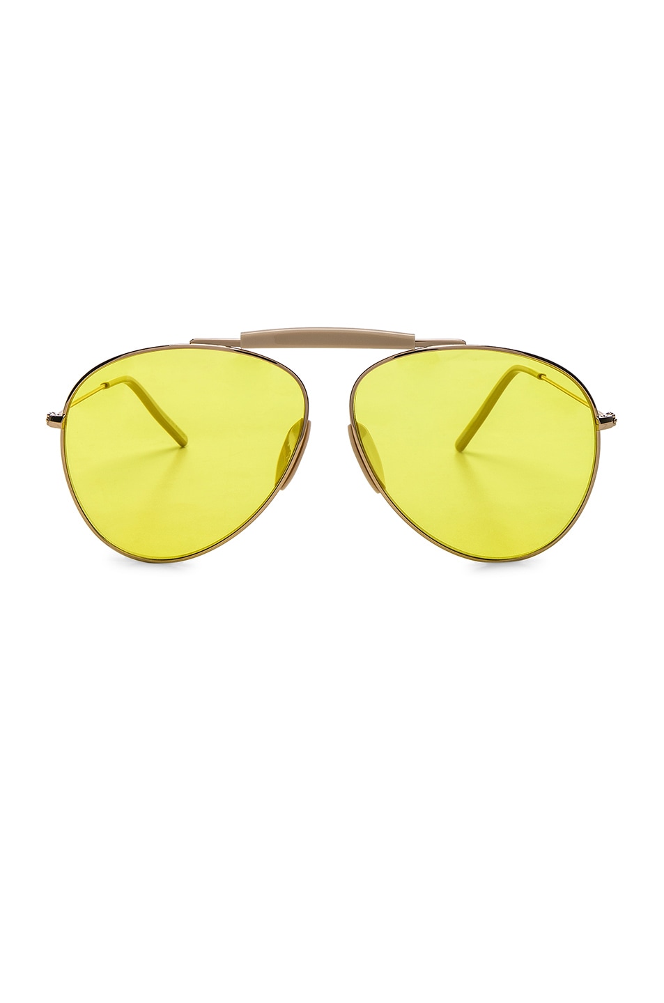 Image 1 of Acne Studios Howard Sunglasses in Pale Gold & Yellow