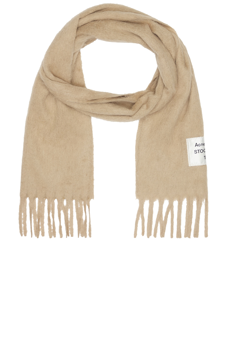 Shop Acne Studios Viper Scarf In Camel Beige