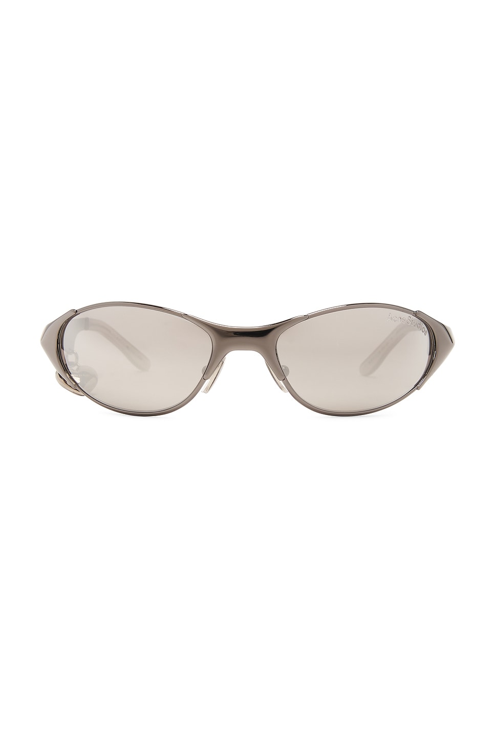 Shop Acne Studios Apin Sunglasses In Antique Silver