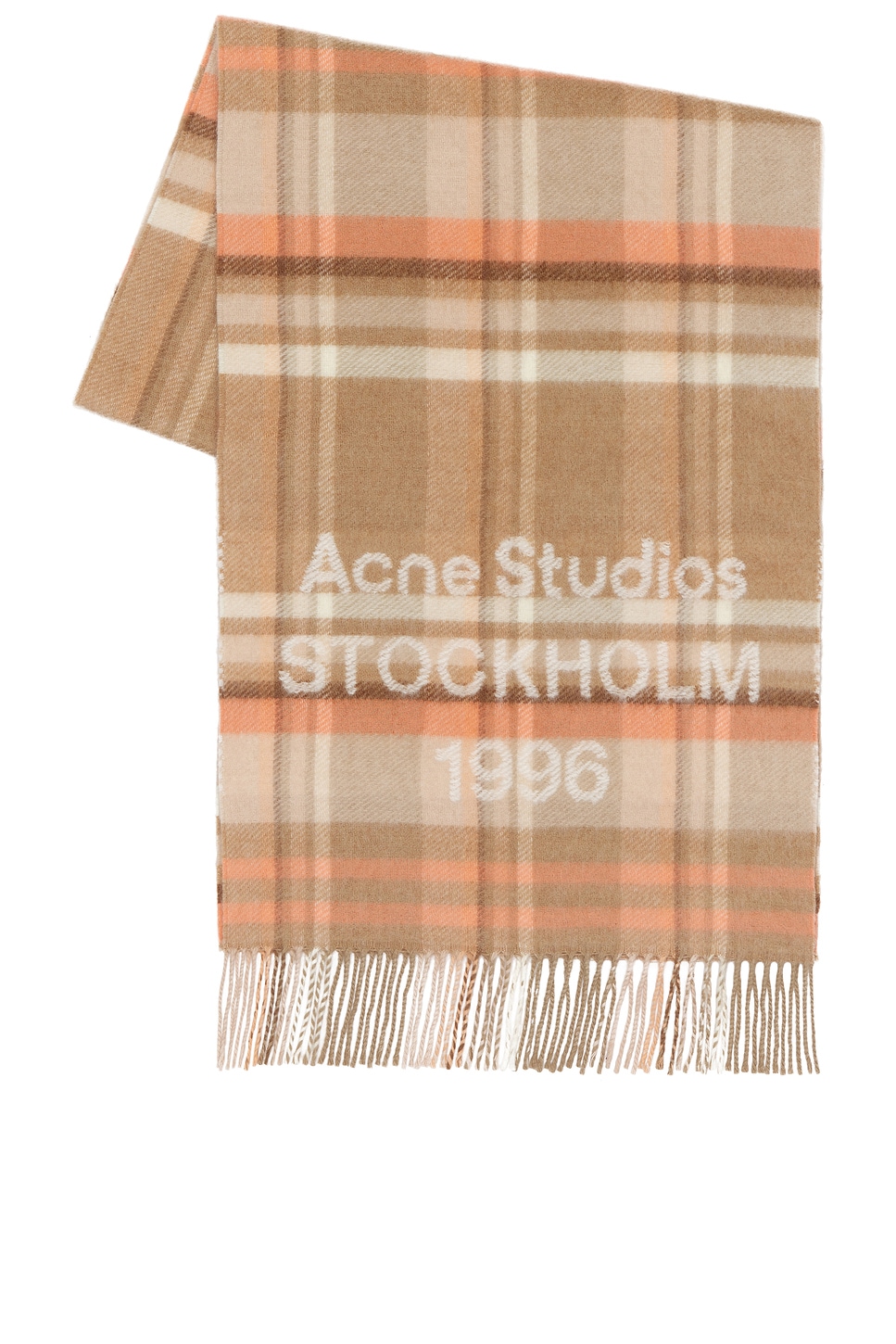 Acne Studios Venus Check 1996 Scarf In Brown