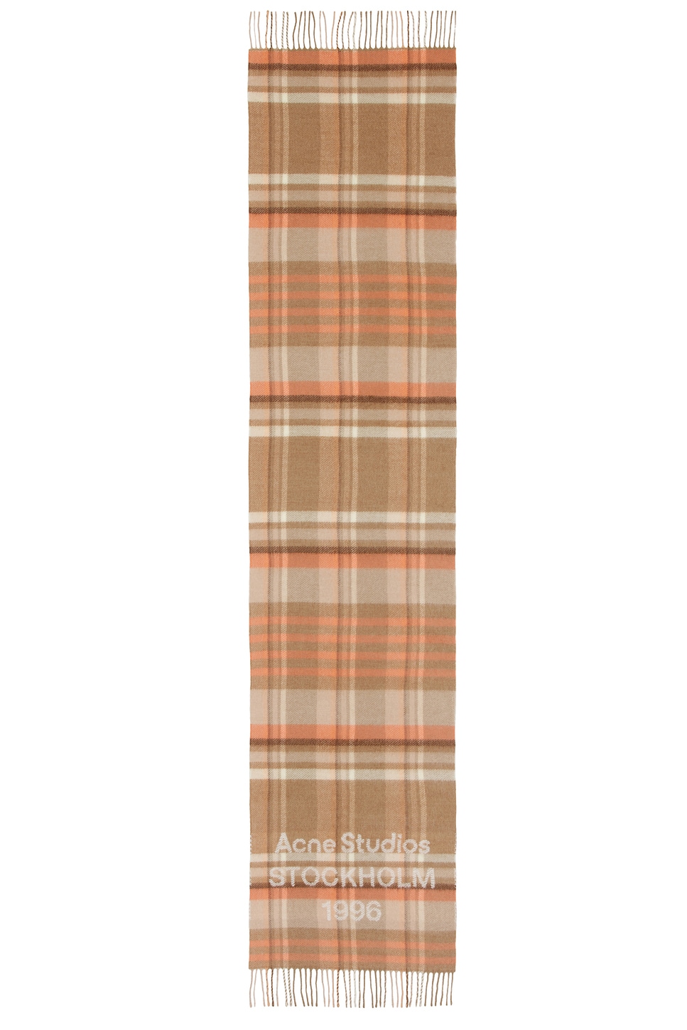 Acne Studios Venus Check 1996 Scarf In Brown