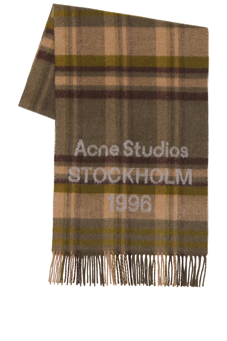 Acne Studios Venus Check 1996 Scarf In Brown