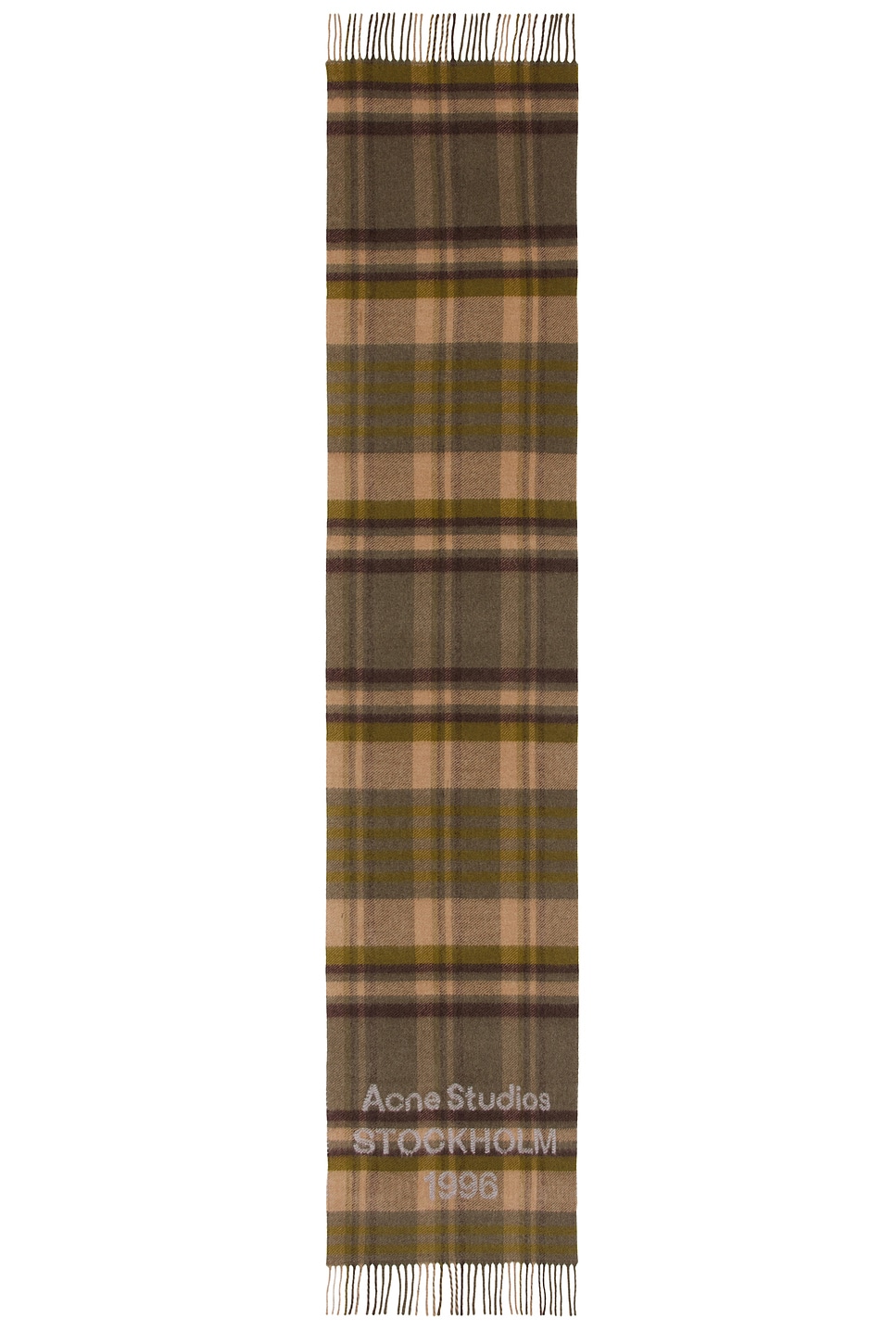 Acne Studios Venus Check 1996 Scarf In Brown