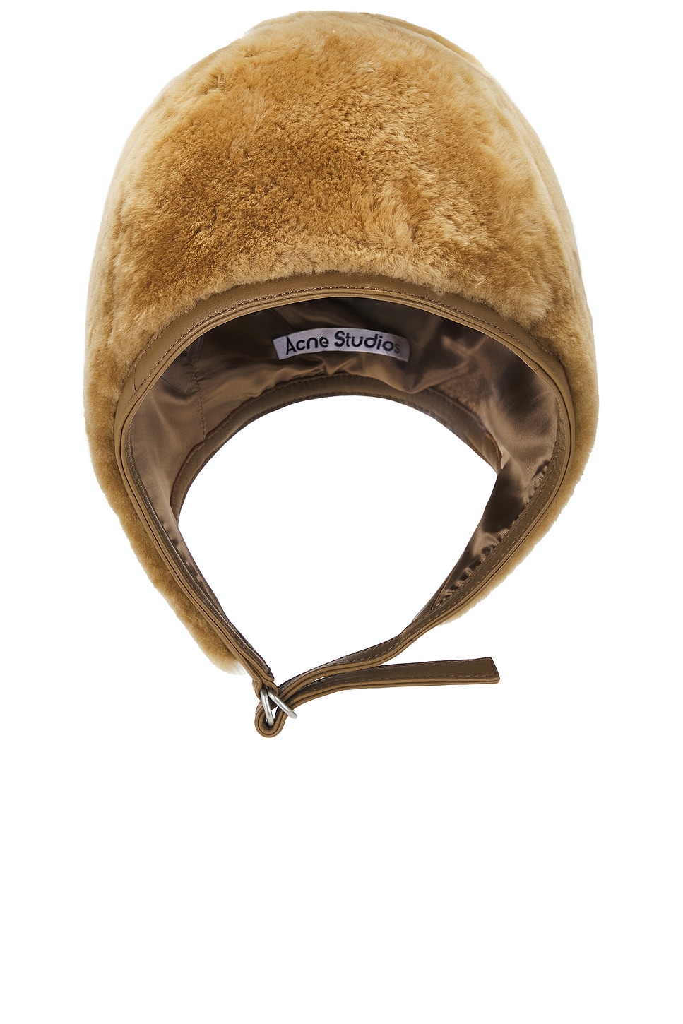Acne Studios Belmer Silky Fur Hat In Brown