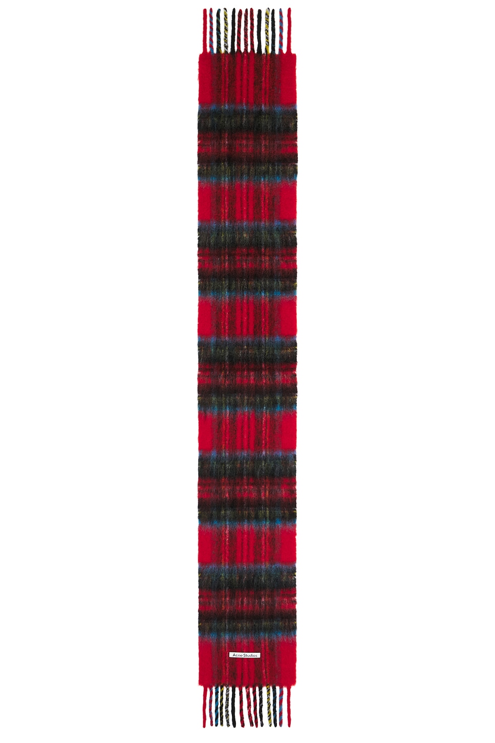 Acne Studios Vikky Check Scarf In Red