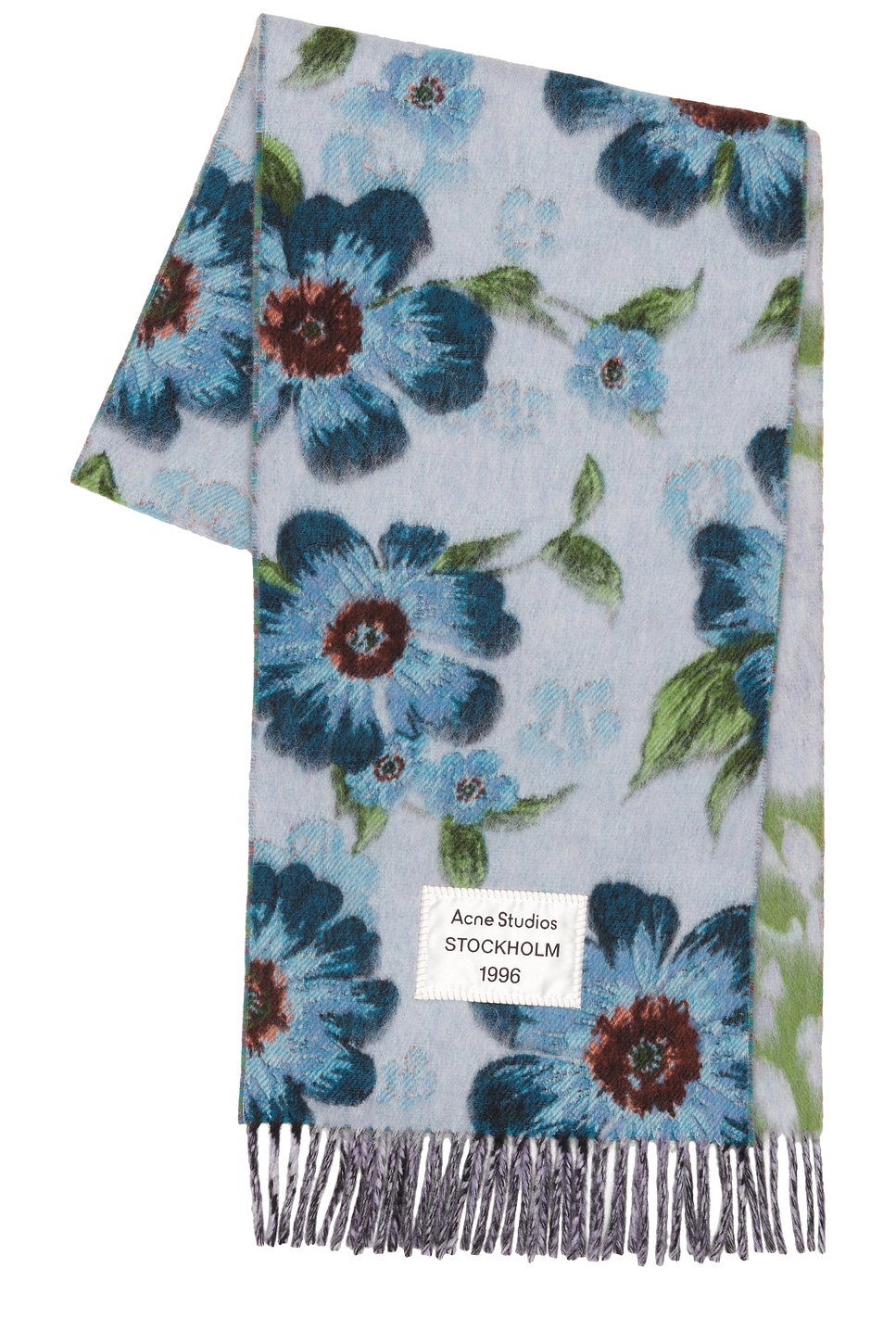 Acne Studios Flower Scarf In Blue