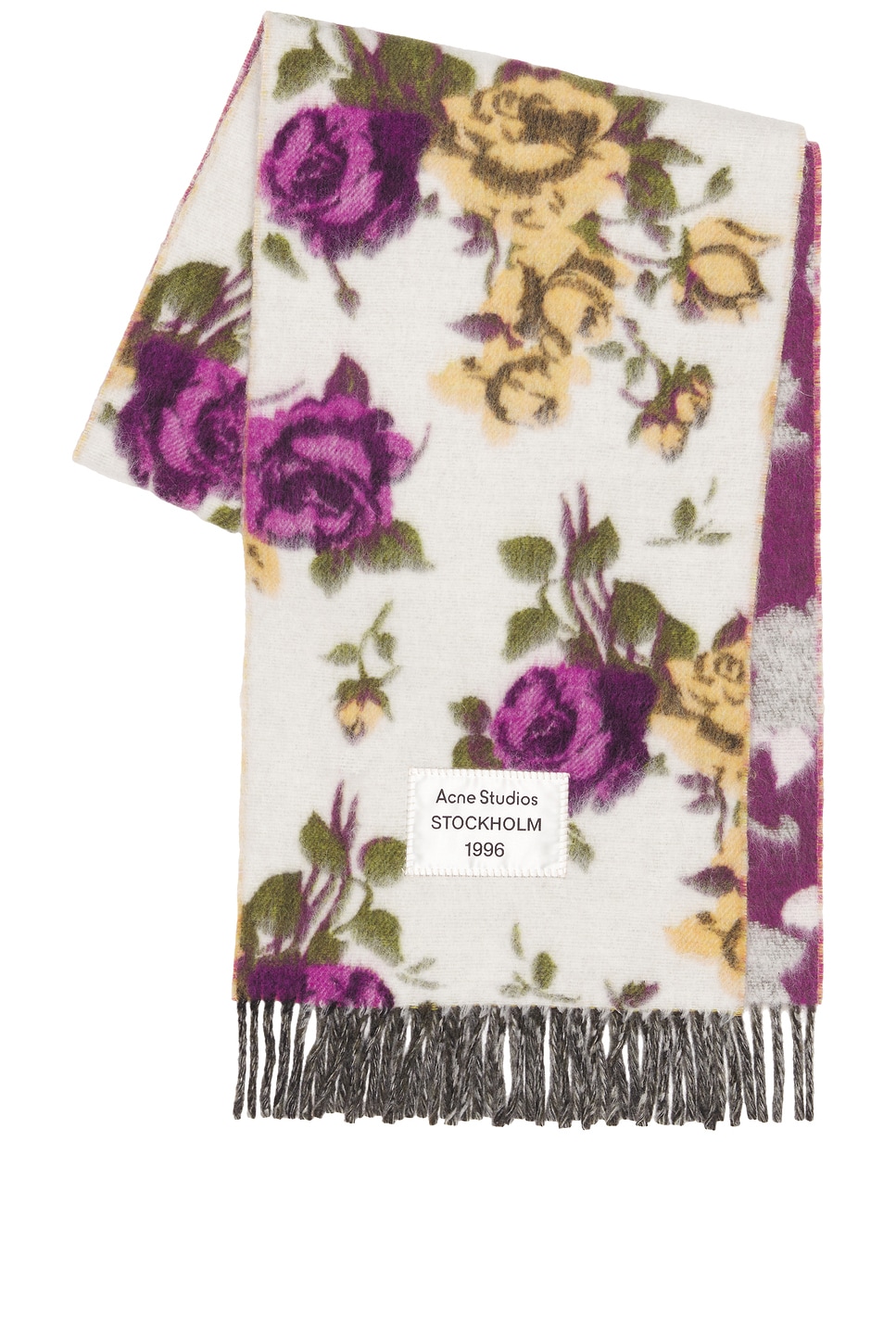Acne Studios Flower Scarf In White
