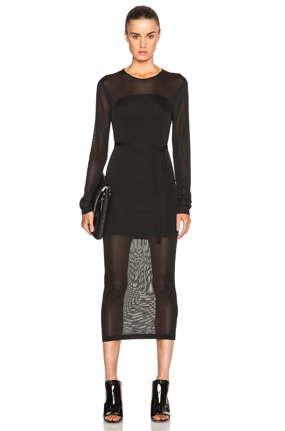 Image 1 of Acne Studios Maxima Fluid Viscose Dress in Black