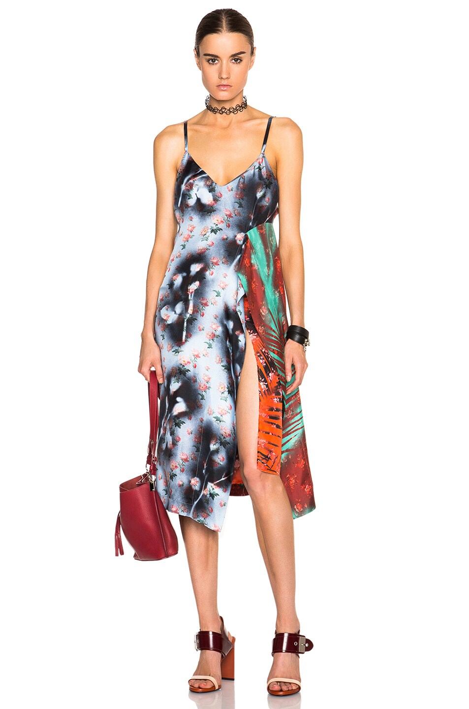 Image 1 of Acne Studios Clemente Dress in Palm Mix & Roses