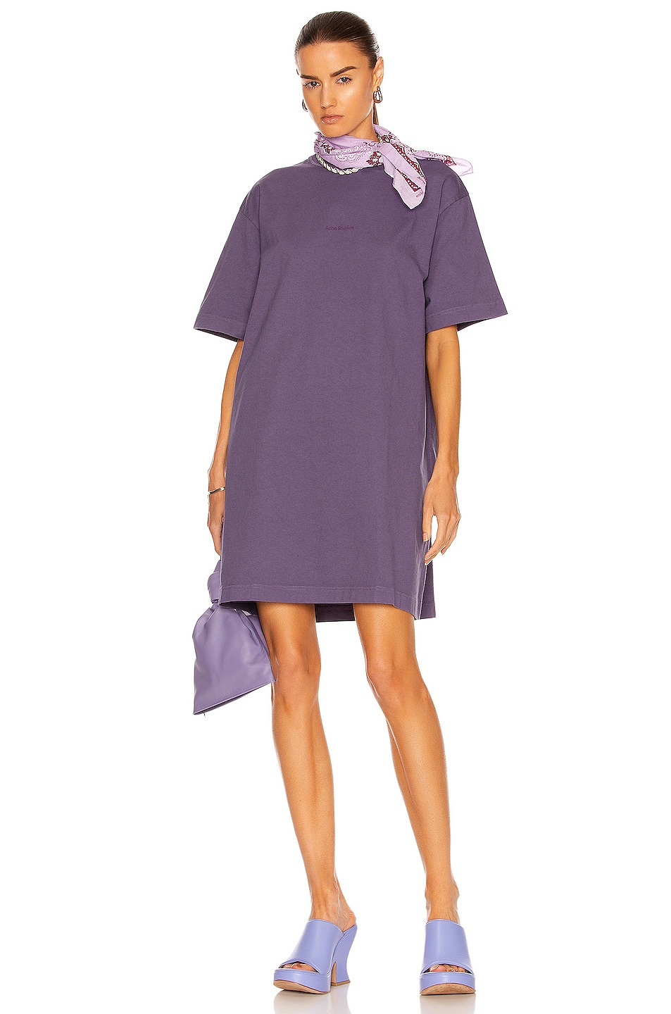 Image 1 of Acne Studios Erin Stamp Dress in Purple