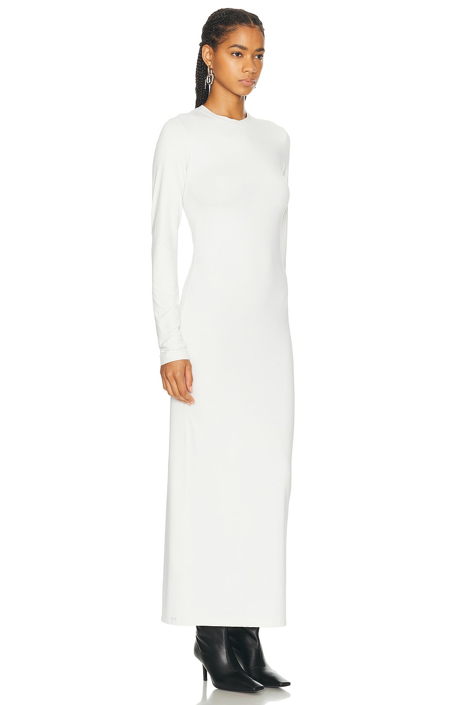 Shop Acne Studios Long Sleeve Maxi Dress In Off White