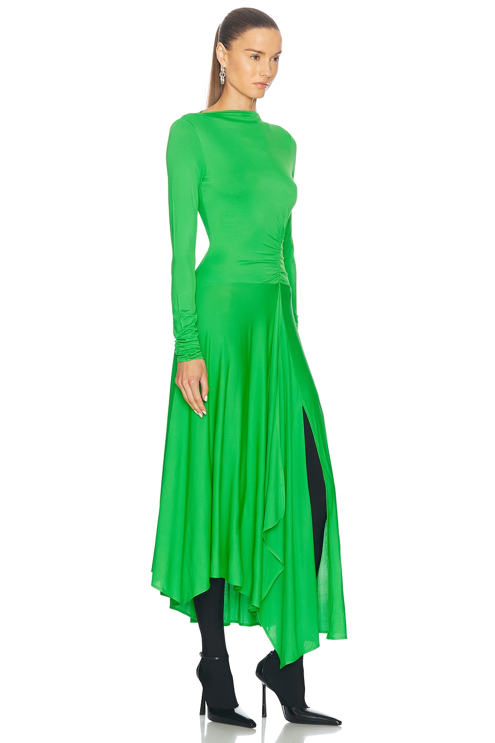 Shop Acne Studios Else Dress In Bright Green