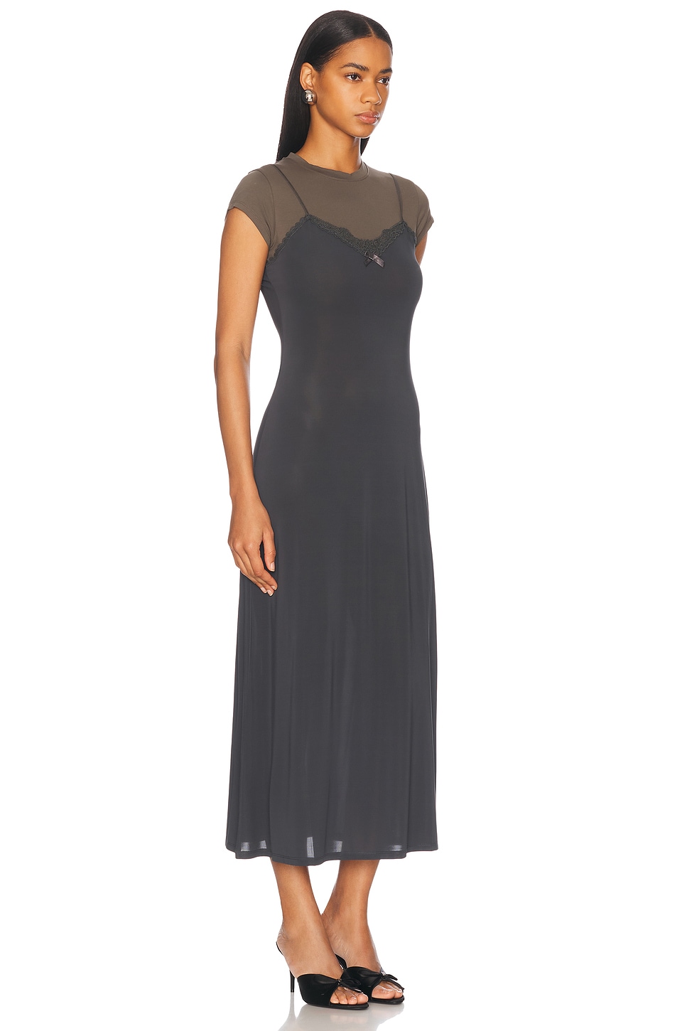 Shop Acne Studios Eluna Dress In Grey