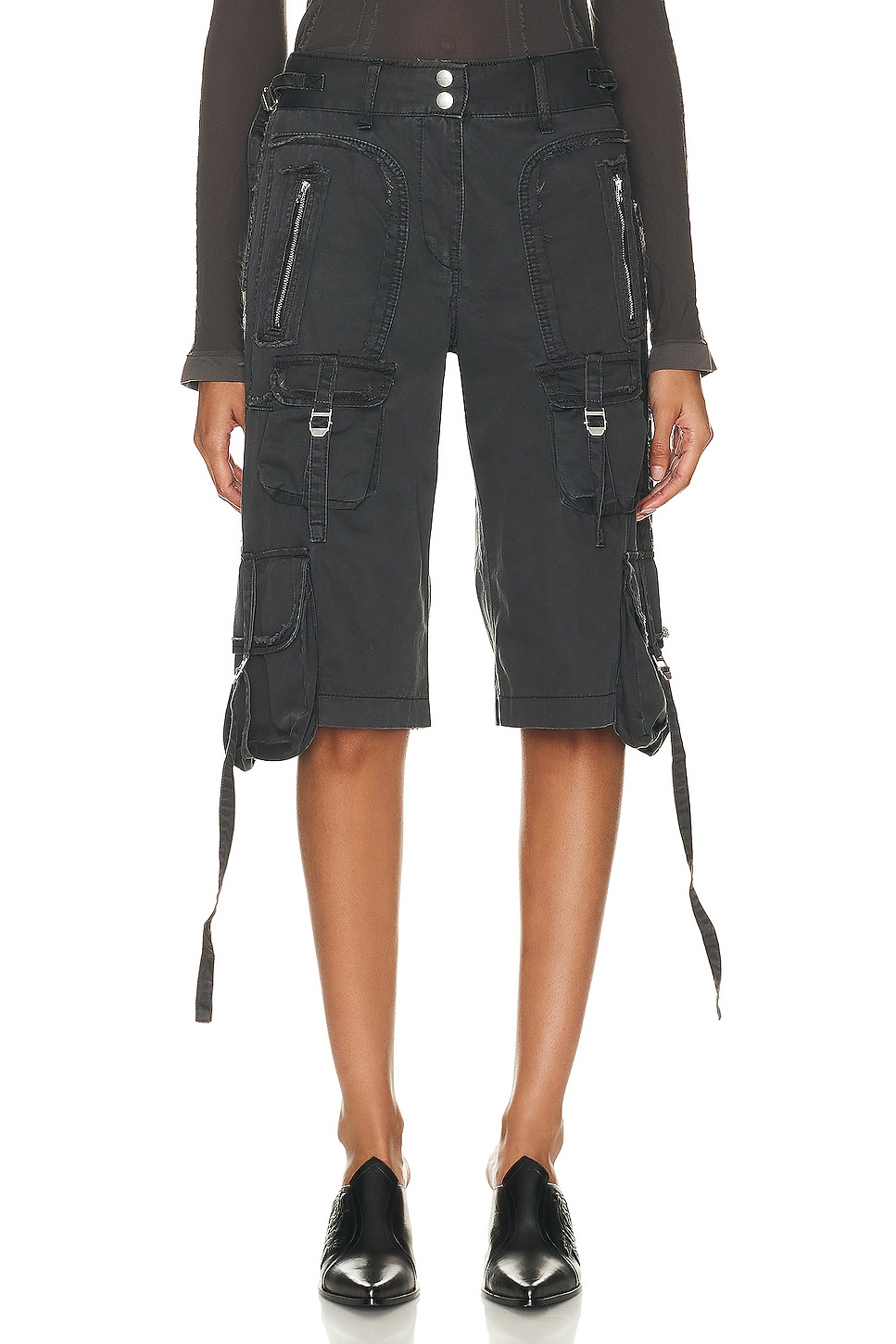 Image 1 of Acne Studios Long Short in Charcoal Grey