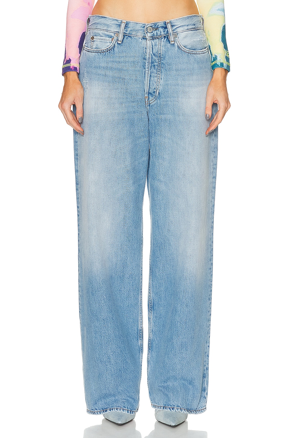 Image 1 of Acne Studios Low Rise Baggy Wide Leg in Light Blue