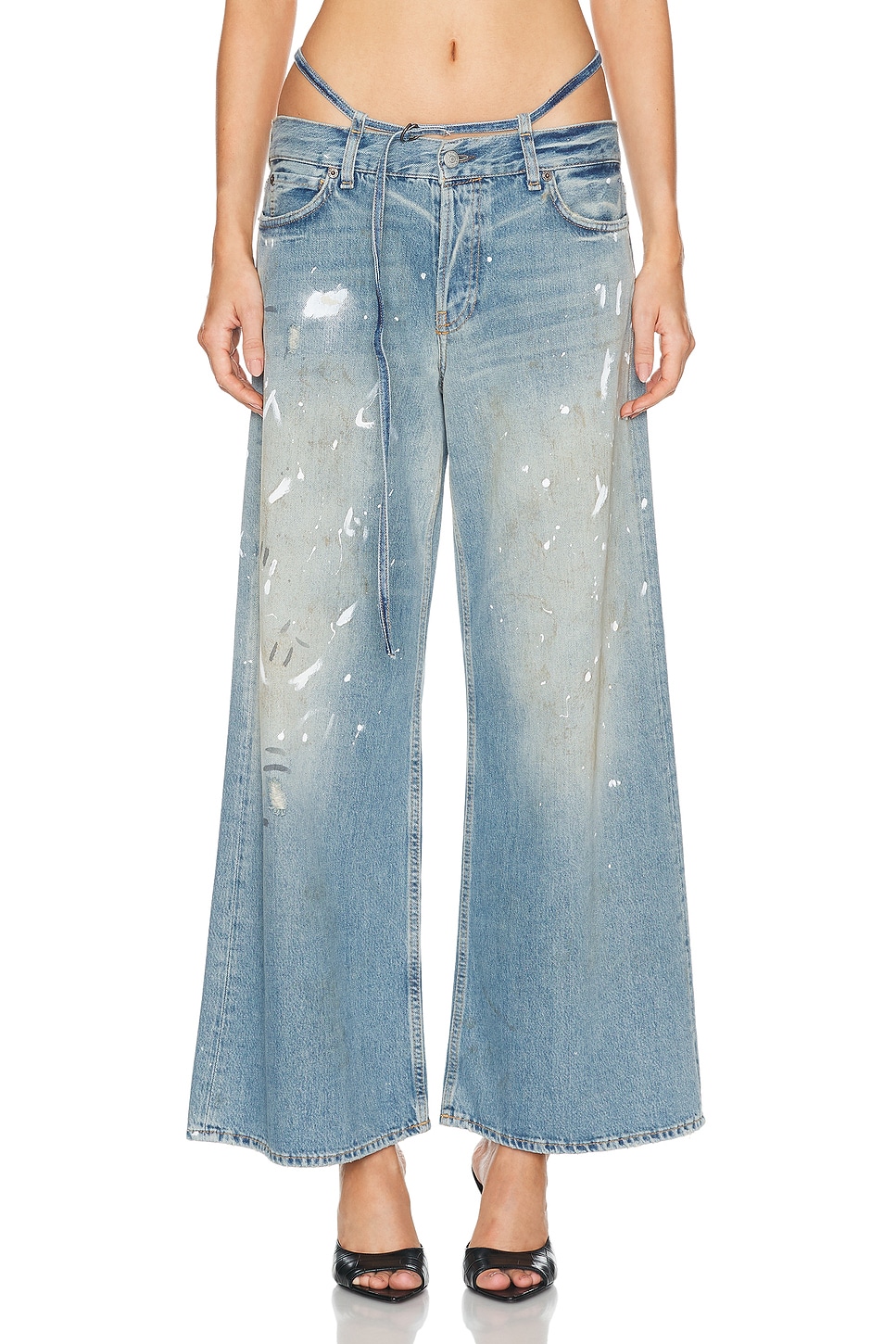 Image 1 of Acne Studios Low Rise Wide Leg in Light Blue
