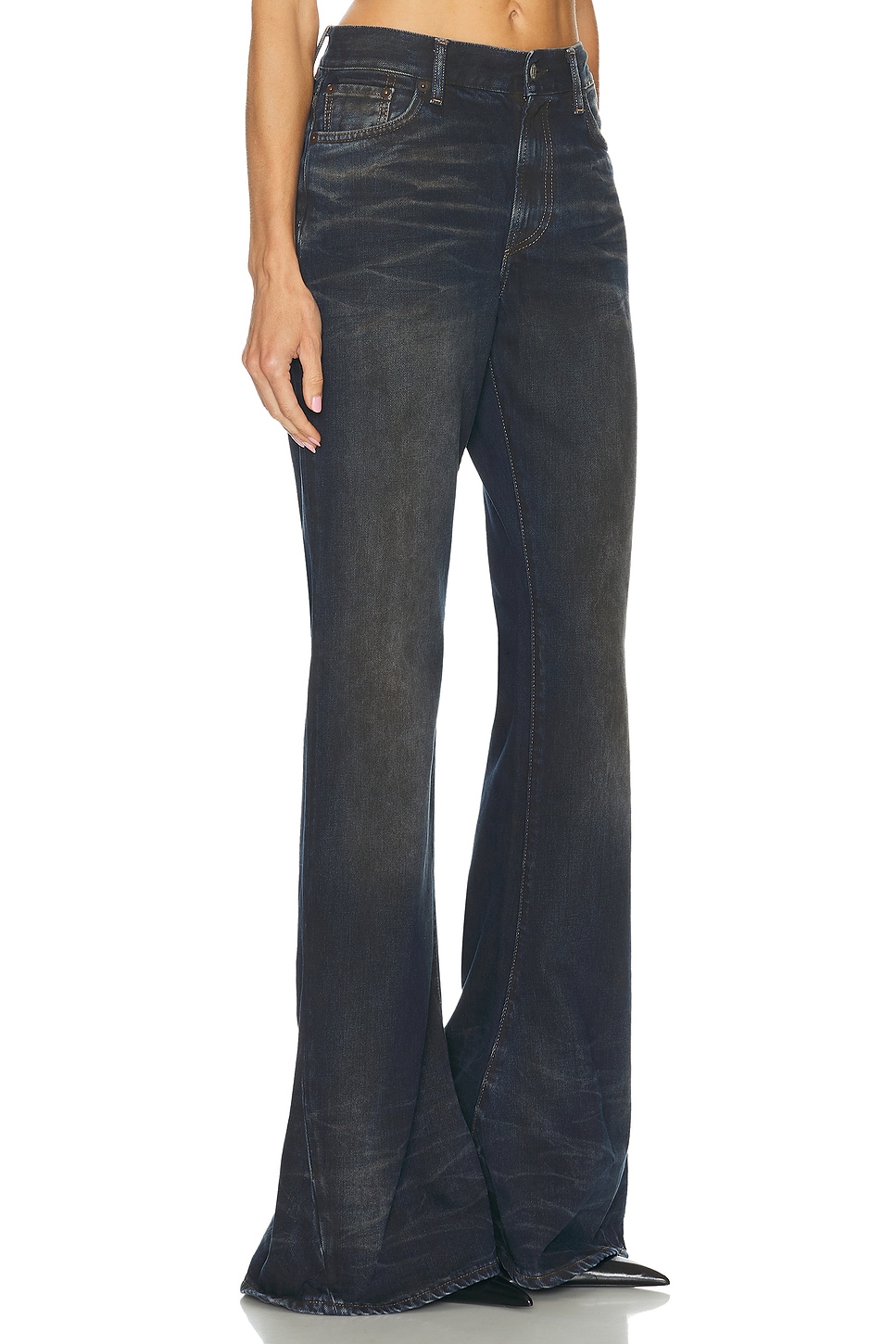Acne Studios 2024 5 Pocket Flare Jean In Blue
