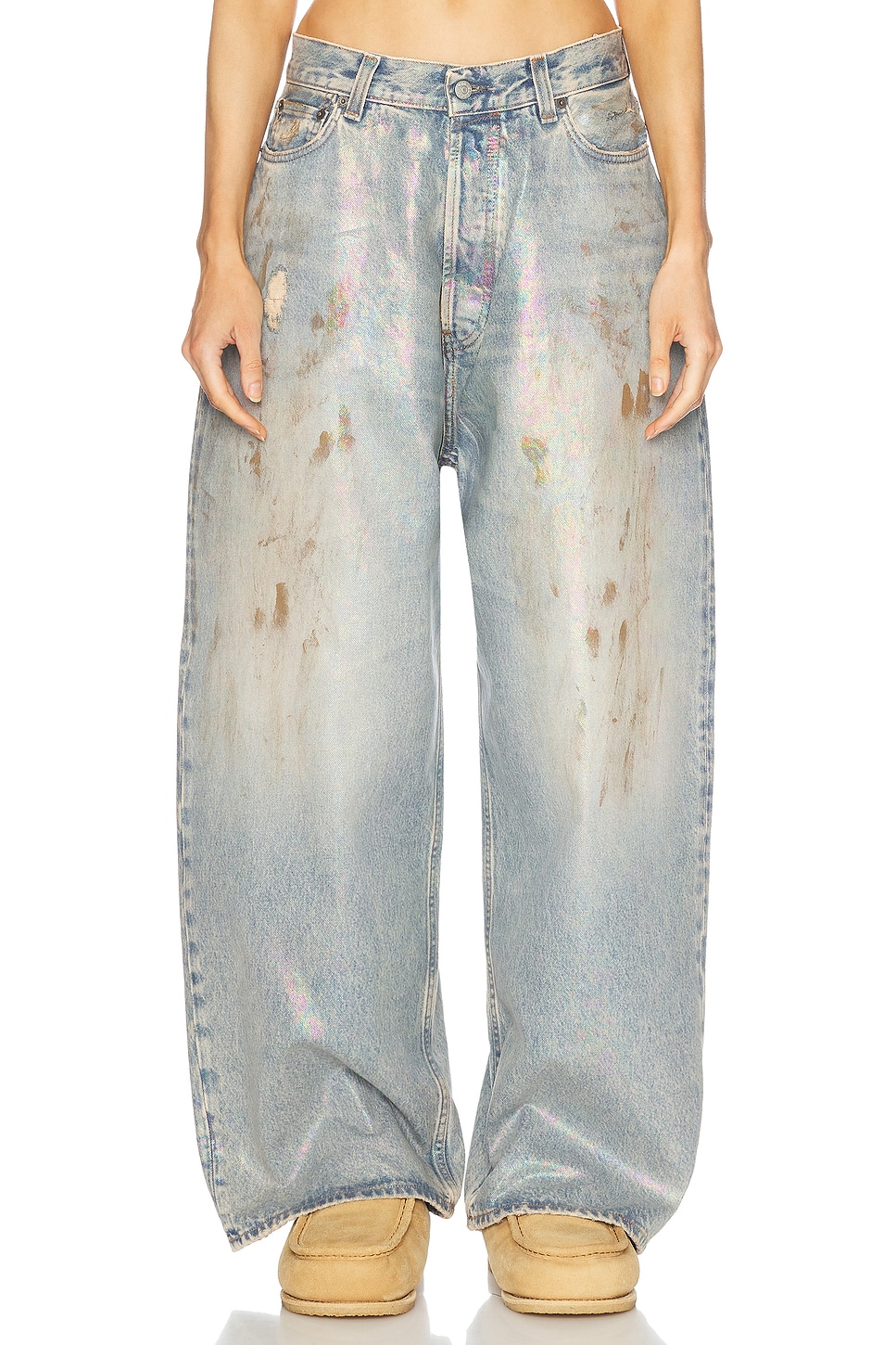 Image 1 of Acne Studios 2023 Dirty Halo Super Wide Leg in Mid Blue