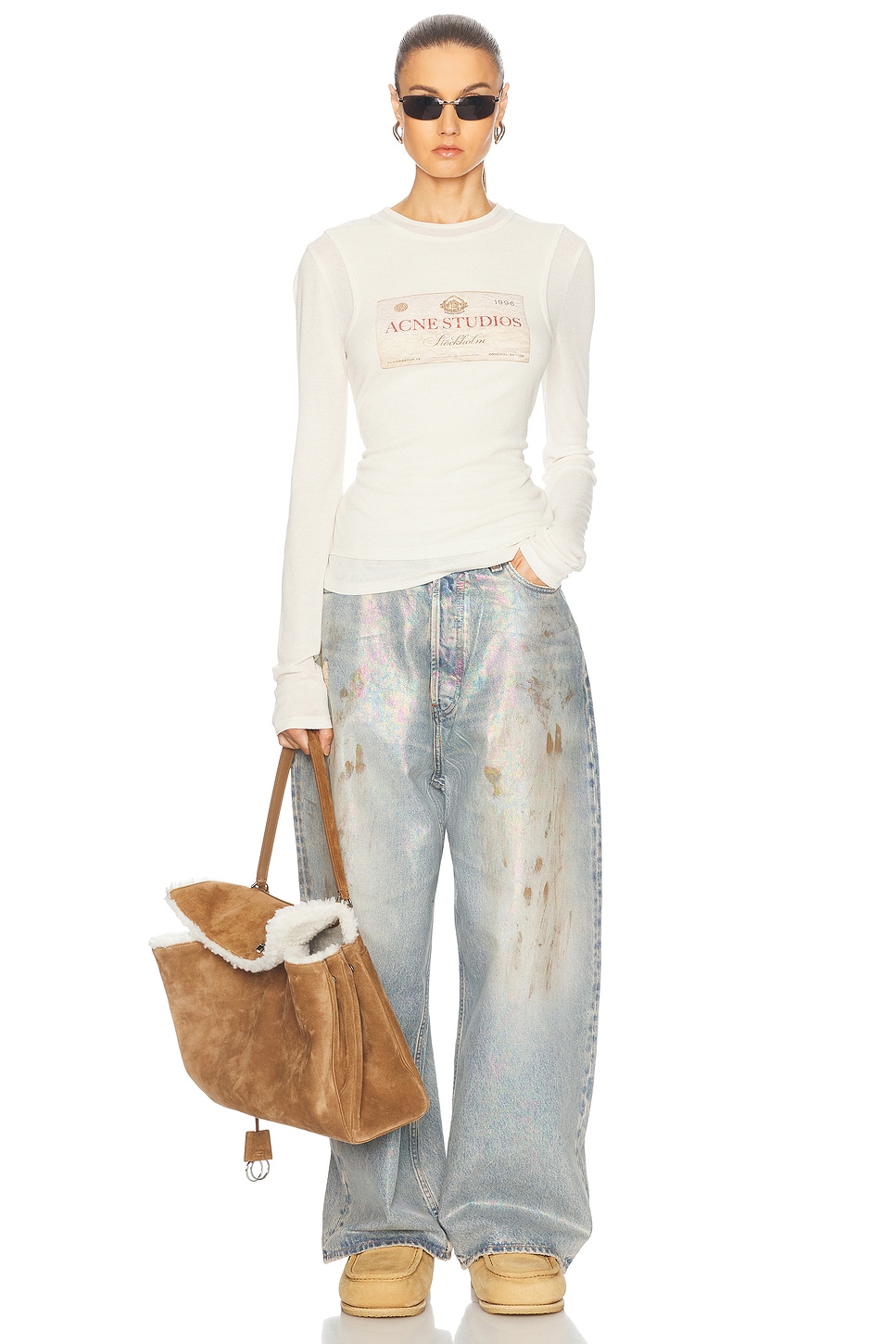 Acne Studios - 2023 Dirty Halo Super Wide Leg Jeans | Plush