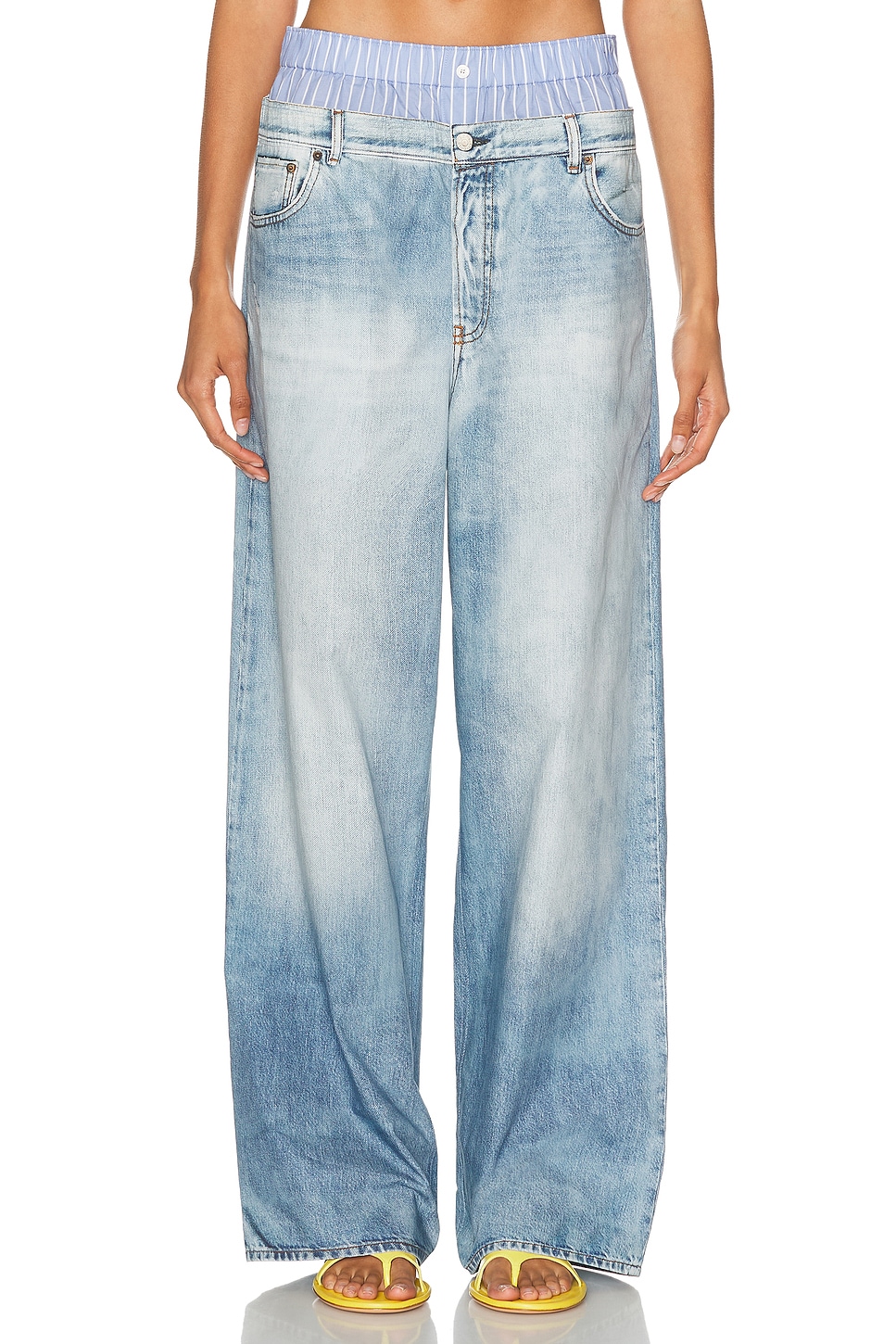 Wide Leg Pant in Blue