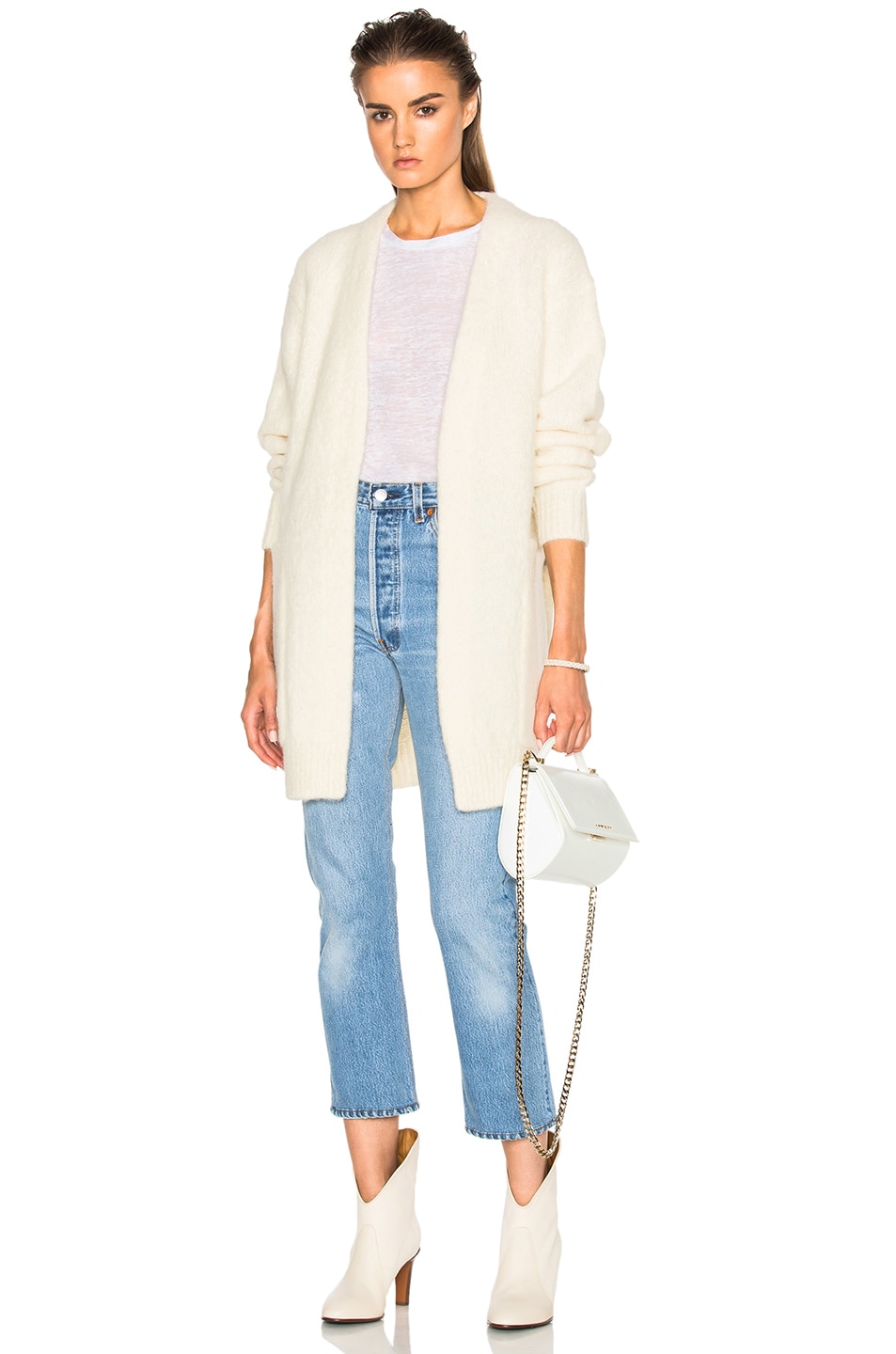 Image 1 of Acne Studios Astrid Sweater in Pearl White