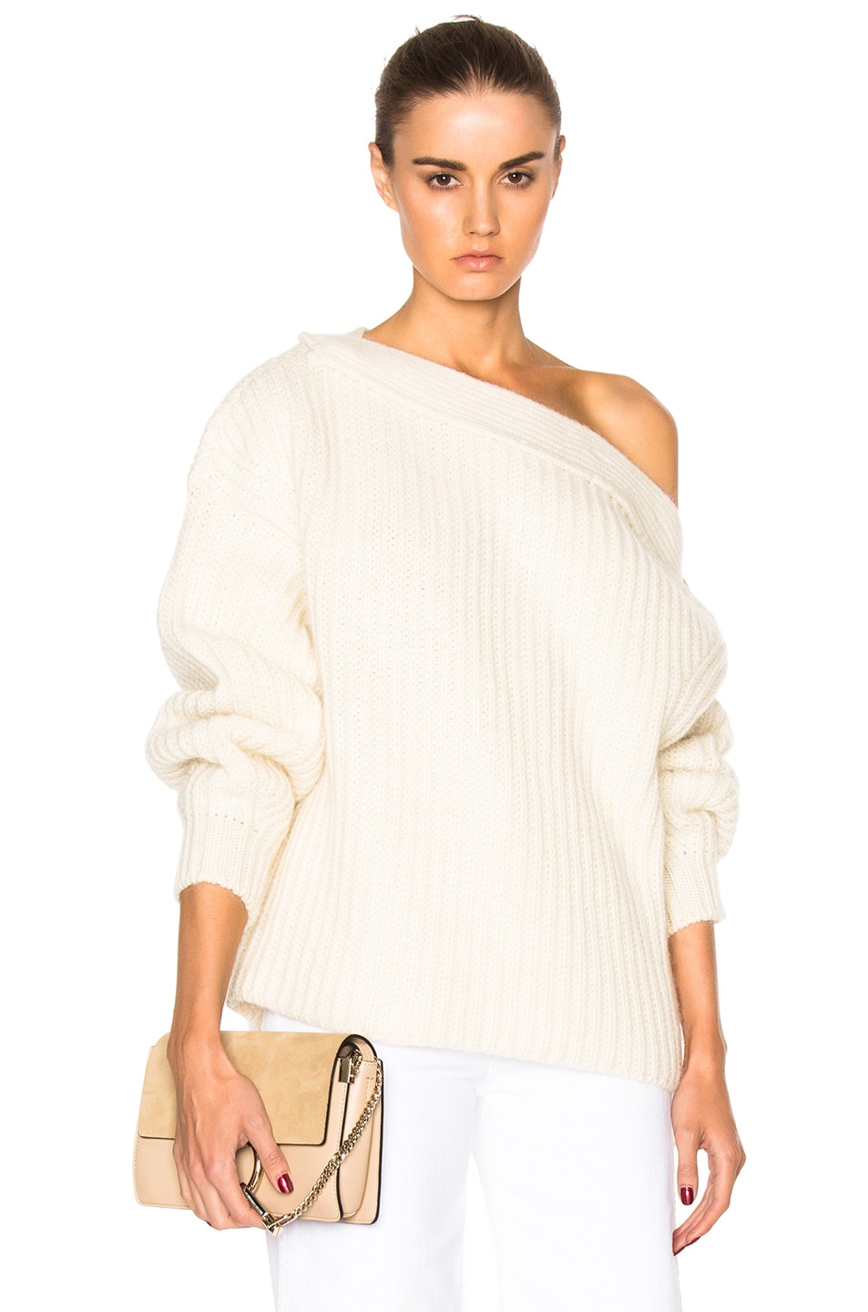 Image 1 of Acne Studios Holden Chunky Sweater in Off White