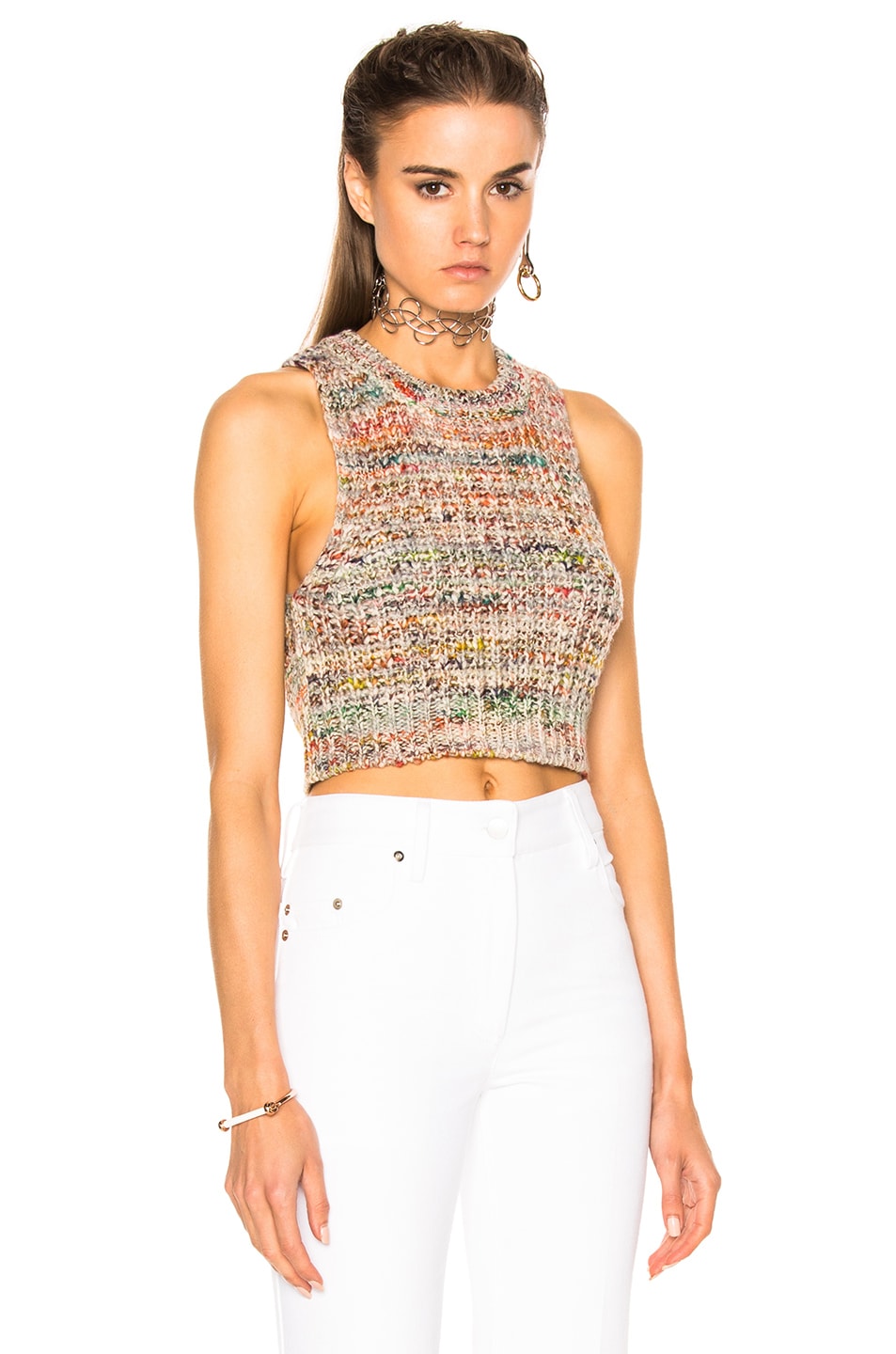 Image 1 of Acne Studios Zelia Knit Top in White Mix