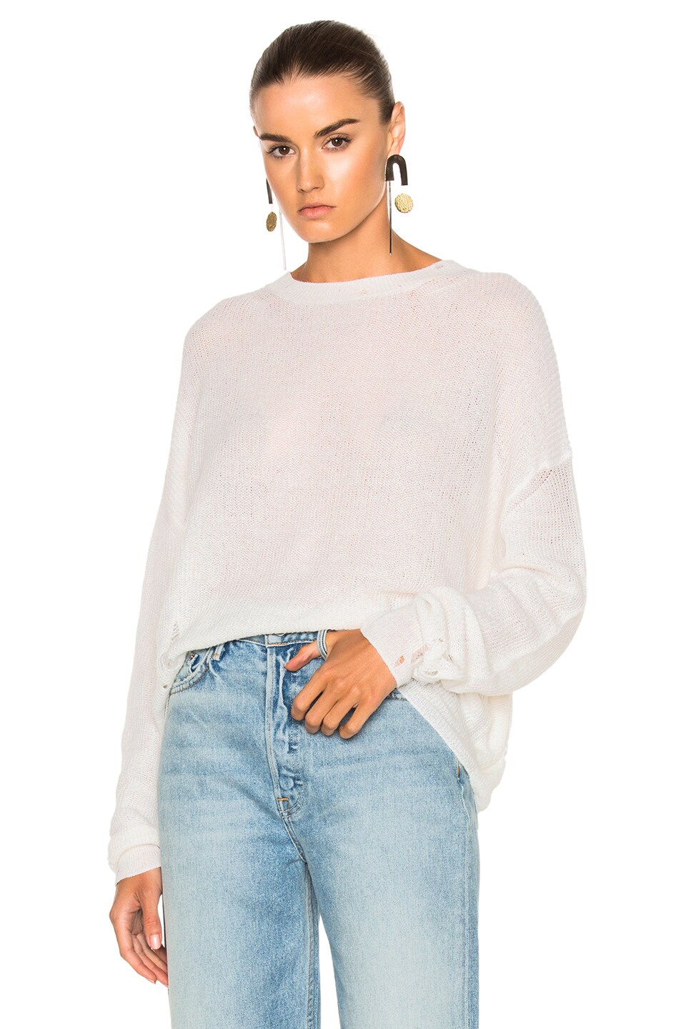 Image 1 of Acne Studios Aisha Alpaca Sweater in Off White