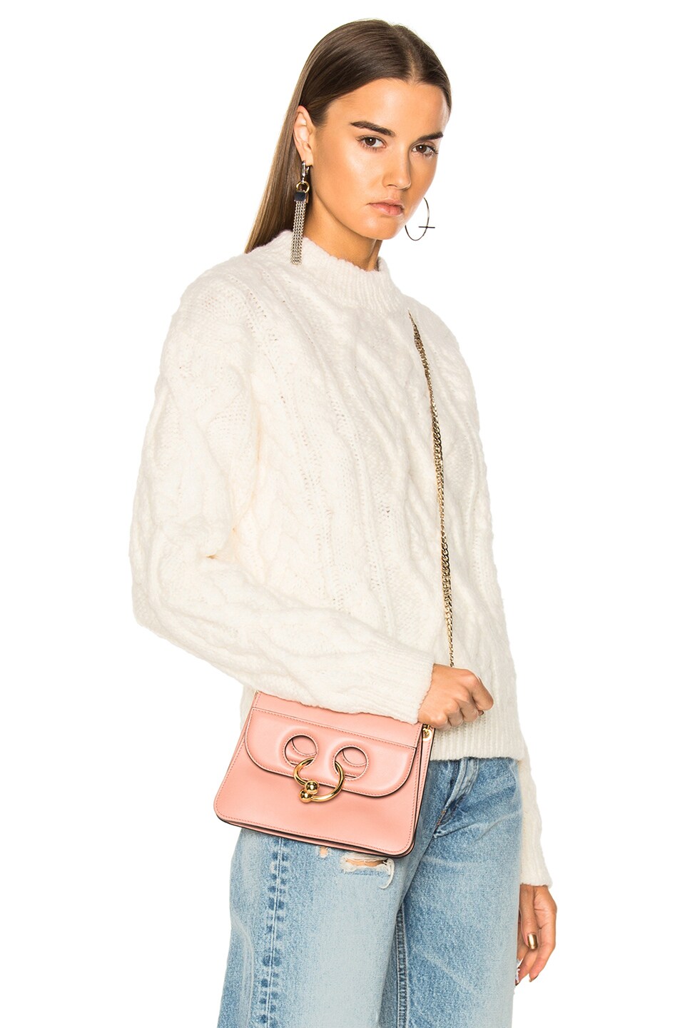 Image 1 of Acne Studios Edyta Cable Sweater in Ivory White