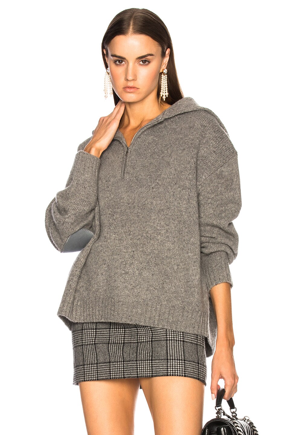 Image 1 of Acne Studios Sadea Sweater in Steel Grey