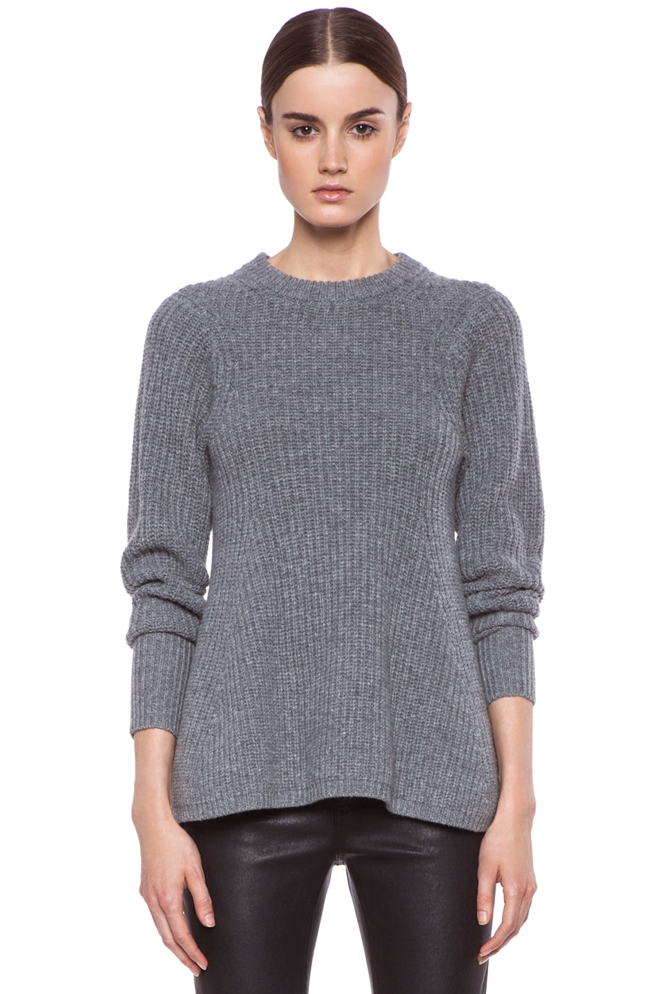 Image 1 of Acne Studios Dixie Wool Sweater in Grey Melange