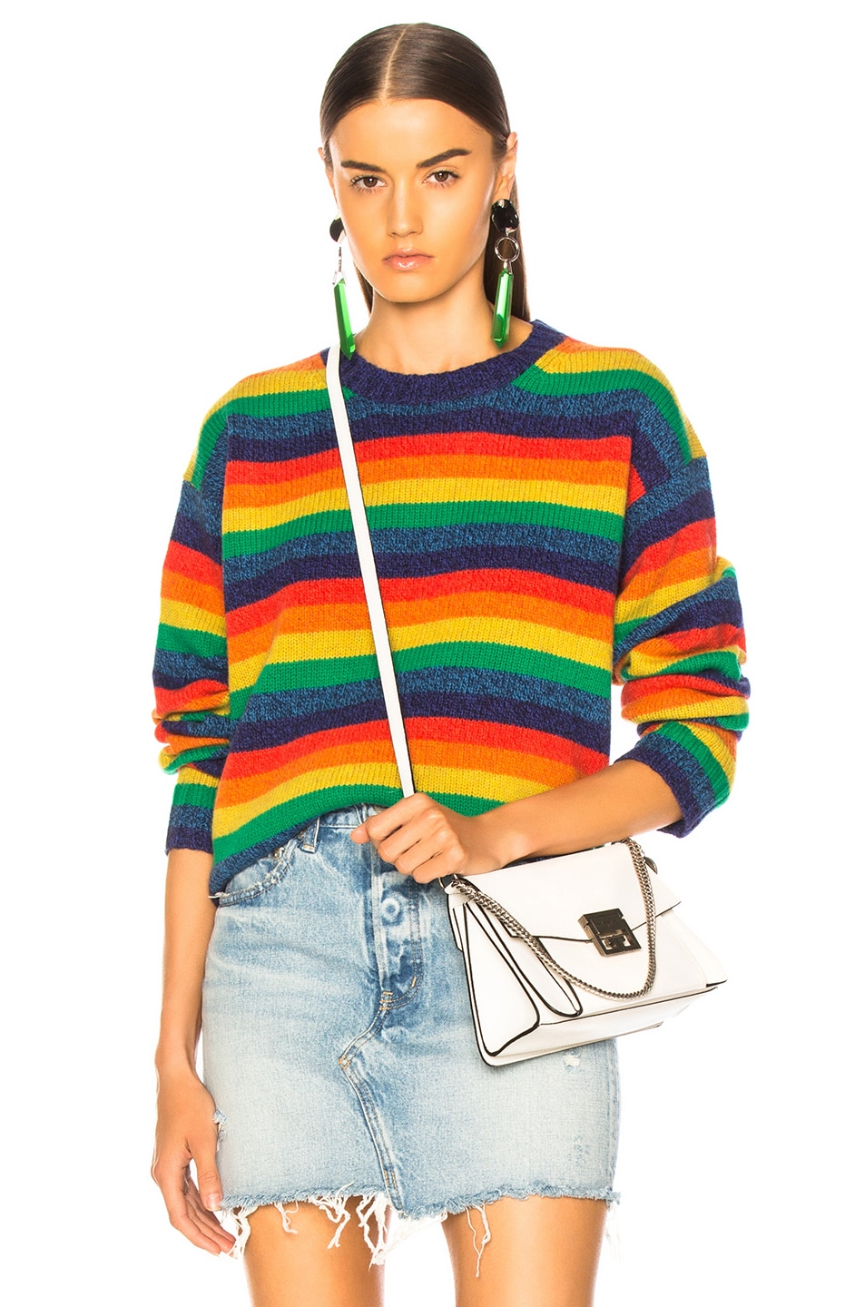 Image 1 of Acne Studios Samara Rainbow Sweater in Multi