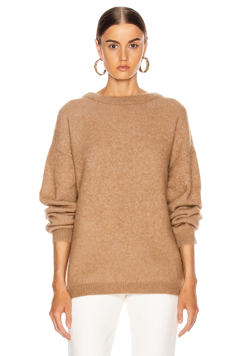 Image 1 of Acne Studios Dramatic Mohair Sweater in Caramel Brown