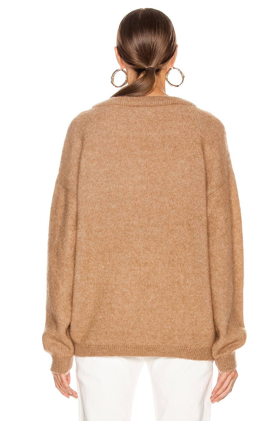 Acne Studios Dramatic Mohair Sweater in Caramel Brown | FWRD