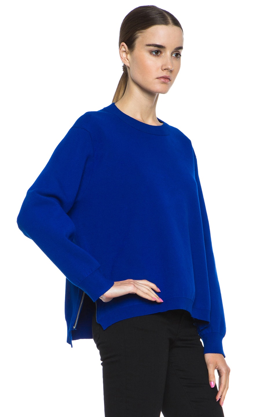 Acne Studios Misty Viscose-Blend Sweater in Klein Blue | FWRD