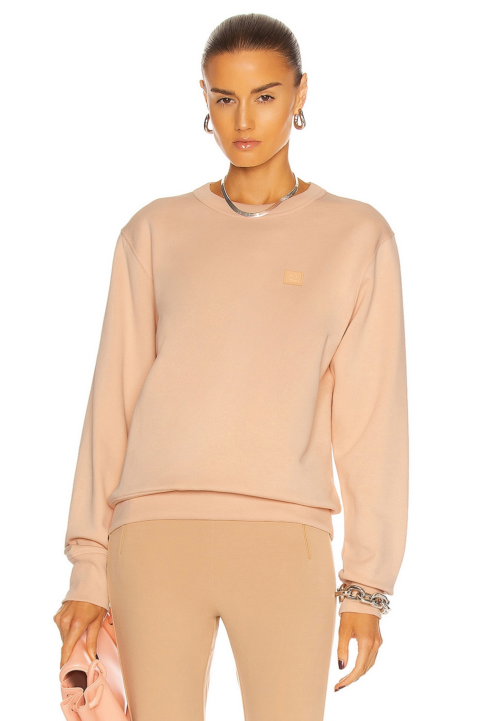 Image 1 of Acne Studios Pullover Sweatshirt in Powder Pink