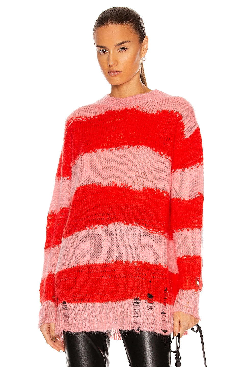 Image 1 of Acne Studios Kalia Sweater in Pink & Red