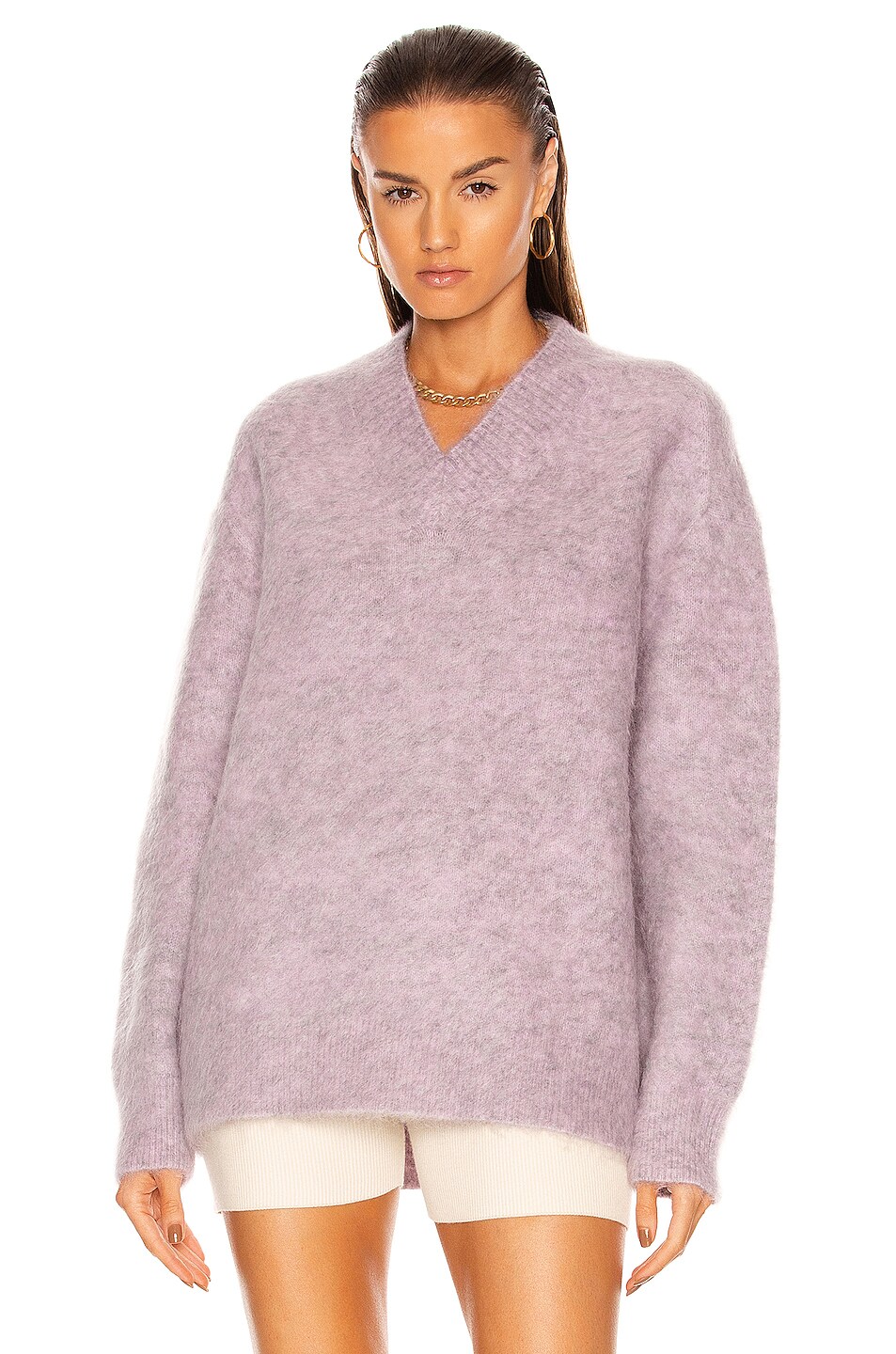 Image 1 of Acne Studios Mohair Sweater in Dusty Lilac