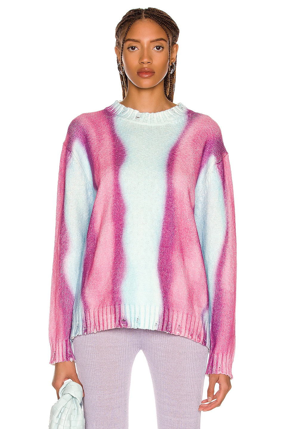 Image 1 of Acne Studios Sweater in Sky Blue & Pink