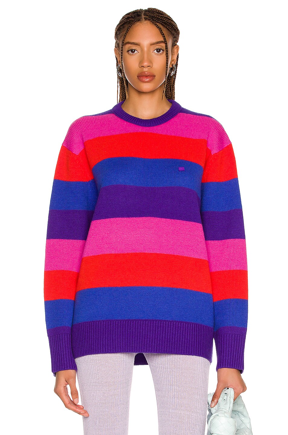 Image 1 of Acne Studios Striped Sweater in Purple Multi